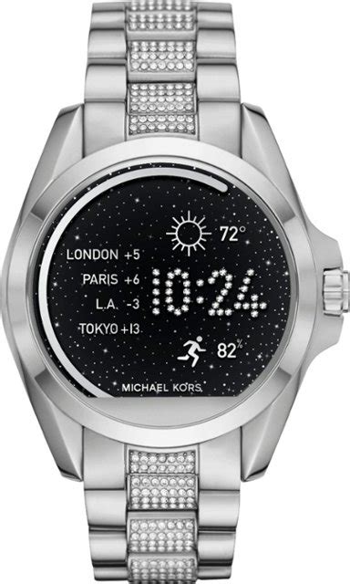 michael kors access silver watch|Michael Kors access bradshaw smartwatch.